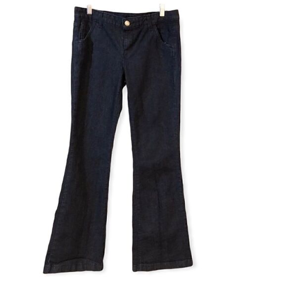 Calvin Klein Sz 29/8 Dark Blue Classic Darkwash Bootcut Cotton Stretch Jeans - Picture 1 of 7